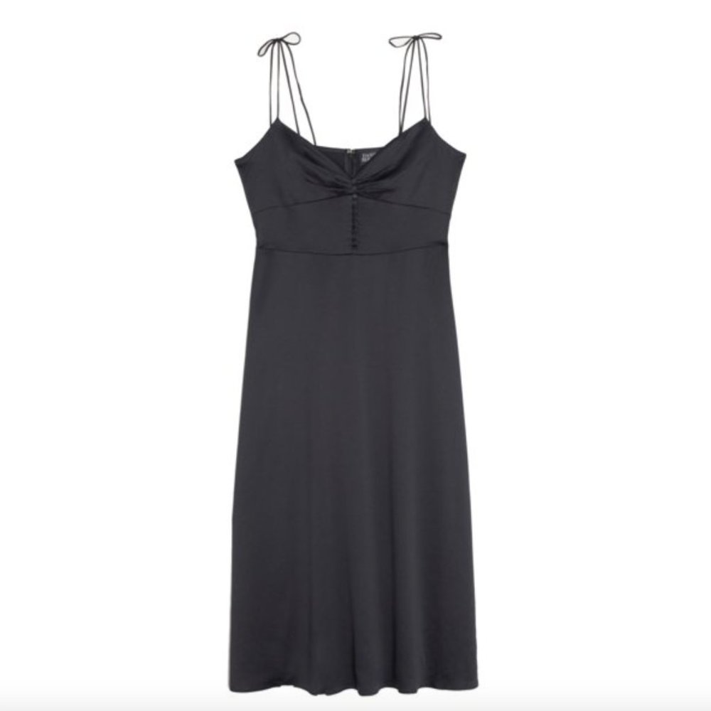 Danielle Bernstein Satin Slip Dress in Black, 10 NWT - Picture 7 of 8